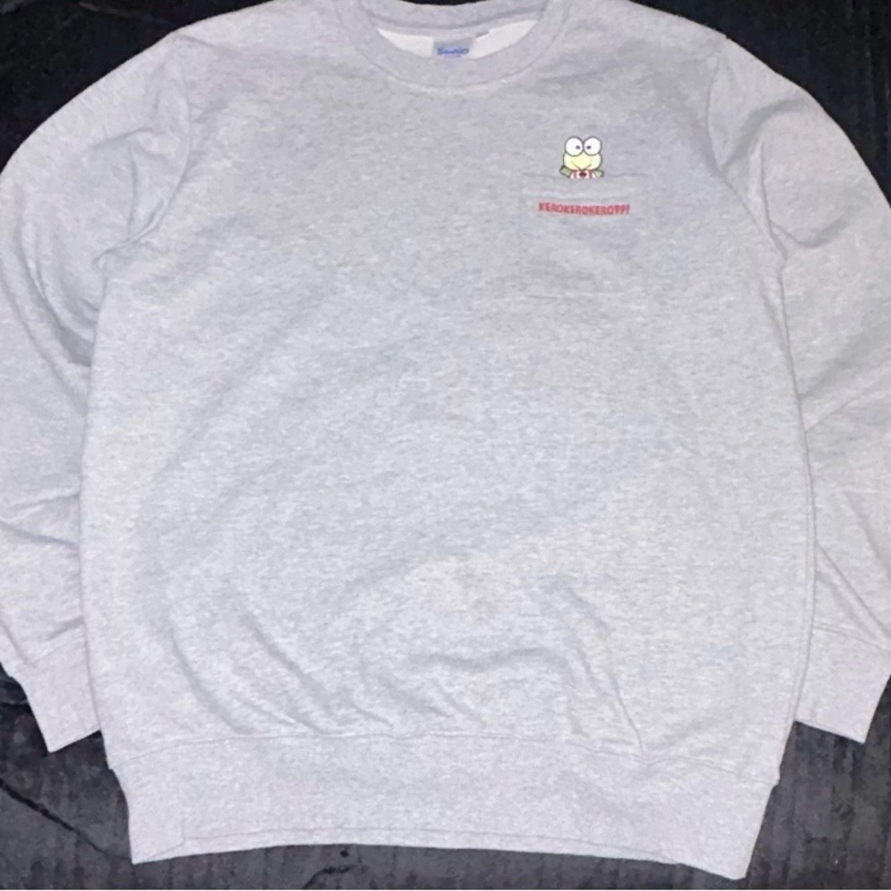 Hello Kitty SanRio keroppi Pocket Crew Beck Sweatshirt Unisex Size L